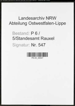 Sterberegister Standesamt Castrop-Rauxel Rauxel