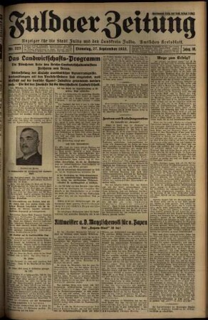 Ausgabe vom Dienstag, den 27. September 1932.