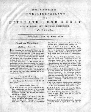 Chronik der Universitäten.