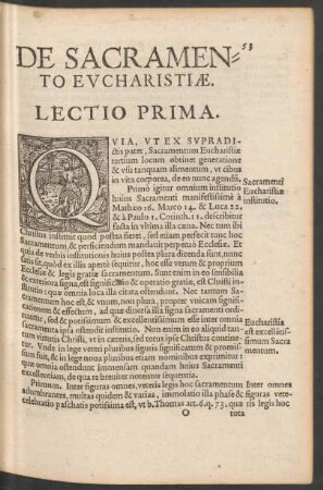 De Sacramento Eucharistiae.