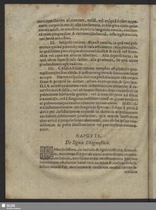 Caput IX. De Signis Diagnosticis