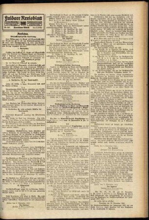 Zweite Ausgabe vom Samstag, den 13. November 1915.