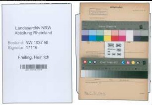Entnazifizierung Heinrich Freiling , geb. 14.10.1896 (Angestellter)