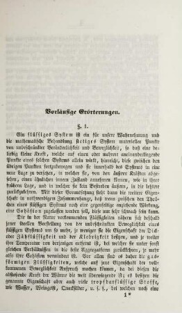 Vorläufige Erörterungen.