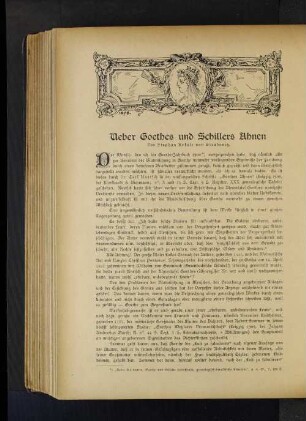 Ueber Goethes und Schillers Ahnen