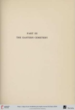 Part III: The Eastern Cemetery