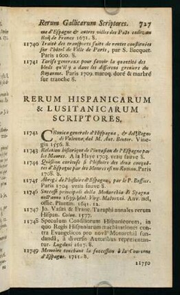 727-730, Rerum hispanicarum & lusitanicarum scriptores