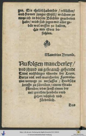 Tittel und Formularien