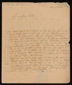 Brief von Carl Blum an Louis Spohr
