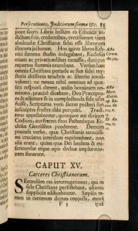 85-88, Caput XV