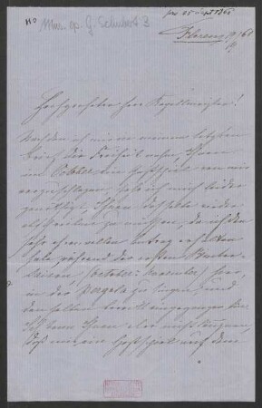 Brief an Unbekannt : 19.09.1860