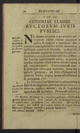 Praefatio ad Cap. II.