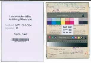 Entnazifizierung Emil Krebs , geb. 08.11.1897 (Apotheker)