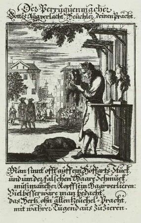 Der Perückenmacher, Stich, Weigel 1698