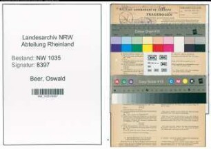 Entnazifizierung Oswald Beer , geb. 06.10.1905 (Maschinist)
