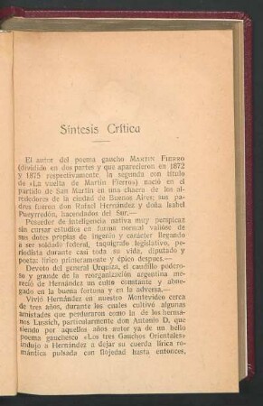Síntesis Crítica
