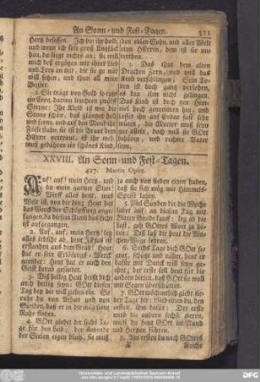 XXVIII. An Sonn- und Fest-Tagen.
