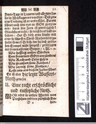 II. Eine recht erschröckliche und entsetzliche Noth.