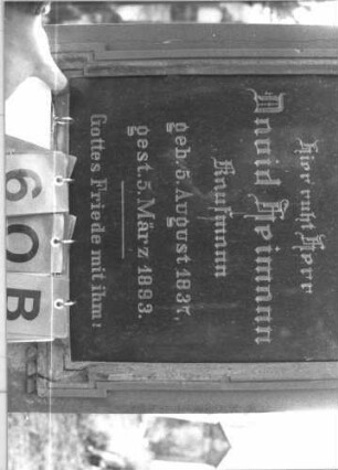 Grabstein 60 (Index: 99786680) Maße HxBxT: 190x64x40 cm: Grabstein 60B