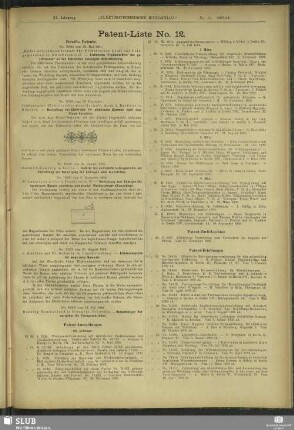 Patent-Liste No. 12