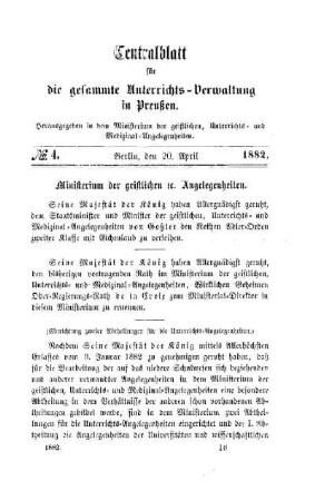 Ministerium der geistlichen etc. Angelegenheiten