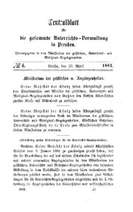 Ministerium der geistlichen etc. Angelegenheiten