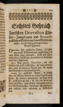101-130, Sechstes Gespräch.