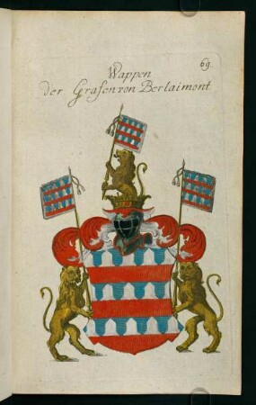 69r-69v, 69. Wappen der Grafen Berlaimont