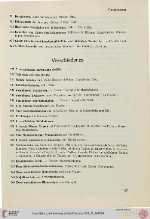 Verschiedenes (Nr. 527-549)