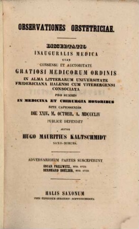 Observationes obstetriciae