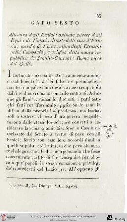 Capo sesto