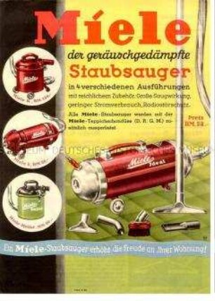 Werbeblatt für Staubsauger