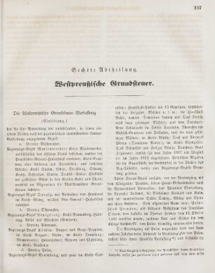 Sechste Abtheilung. Westpreußische Grundsteuer