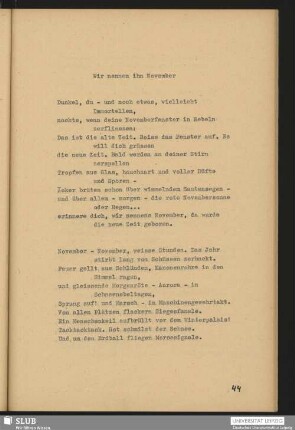 Wir nennen ihn November