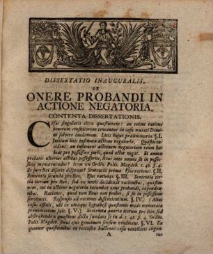 Dissertatio iuridica inauguralis de onere probandi in actione negatoria