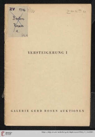 1: Versteigerung
