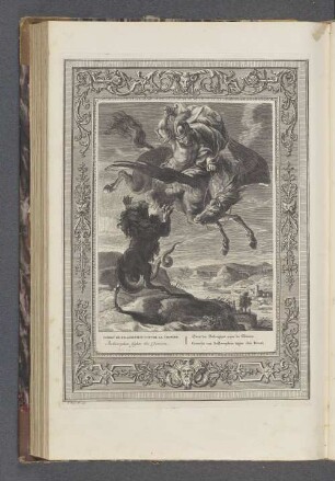 Streit des Bellerophon gegen die Chimaera.