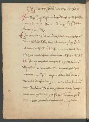 De promission[e] rector[um] bursar[um].