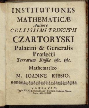 Institutiones Mathematicae