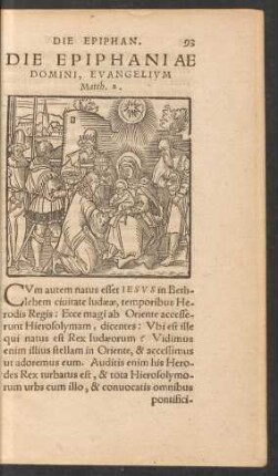 Die Epiphaniae Domini ...