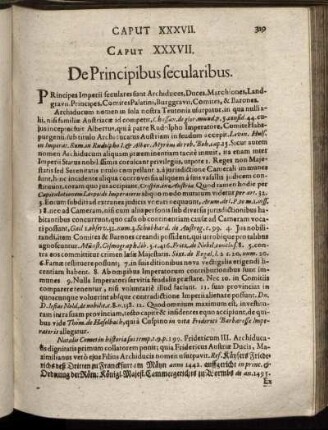 Caput XXXVII. [ - ] Caput XLI.; De Principibus secularibus; De Civitatibus Imperialibus; De Membris Imperii immediatis, quæ non sunt Status Imperii; De mediatis Imperii Membris; De Feudis.