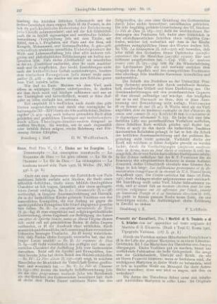 357-358 [Rezension] Rose, Père V., Études sur les Évangiles