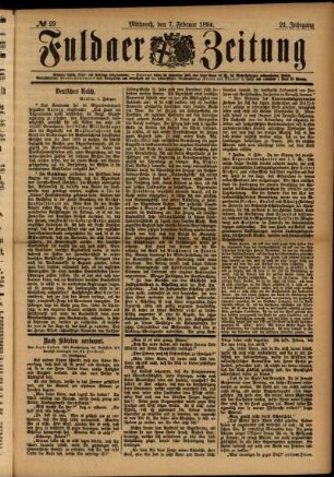 Ausgabe vom Mittwoch, den 07. Februar 1894.