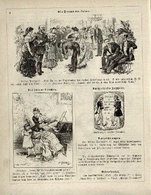"Ein Freund der Natur" "Das schlaue Lieschen" "Räthselhafte Inschrift"
