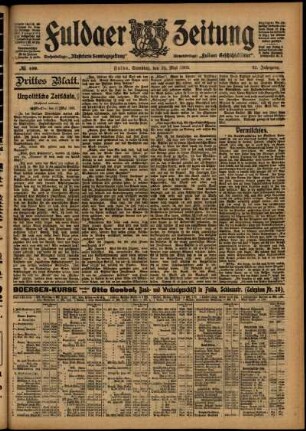 Dritte Ausgabe vom Samstag, den 13. Mai 1905.