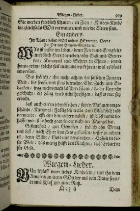 Wiegen-Lieder.