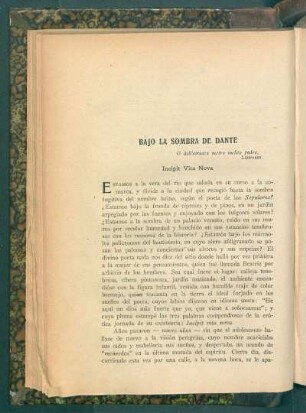 Bajo la sombra de Dante