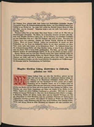 Magister Christian Leßing, Stadtrichter in Schkeuditz, gestorben vor 1625
