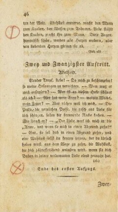 Zwey und Zwanzigster Auftritt