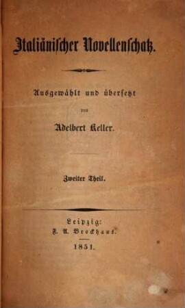 Italiänischer Novellenschatz, 2